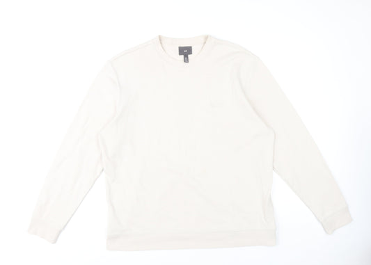 H&M Men's Beige Crew Neck Sweatshirt XL