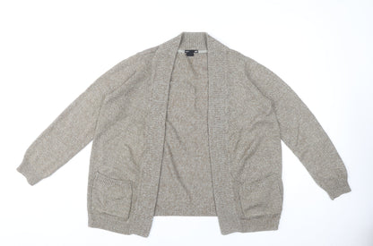 H&M Women's Beige Open Front Cardigan M