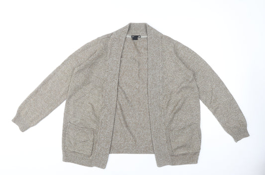 H&M Women's Beige Open Front Cardigan M
