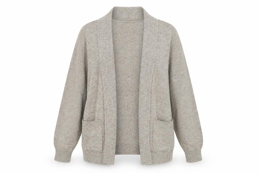 H&M Women's Beige Open Front Cardigan M