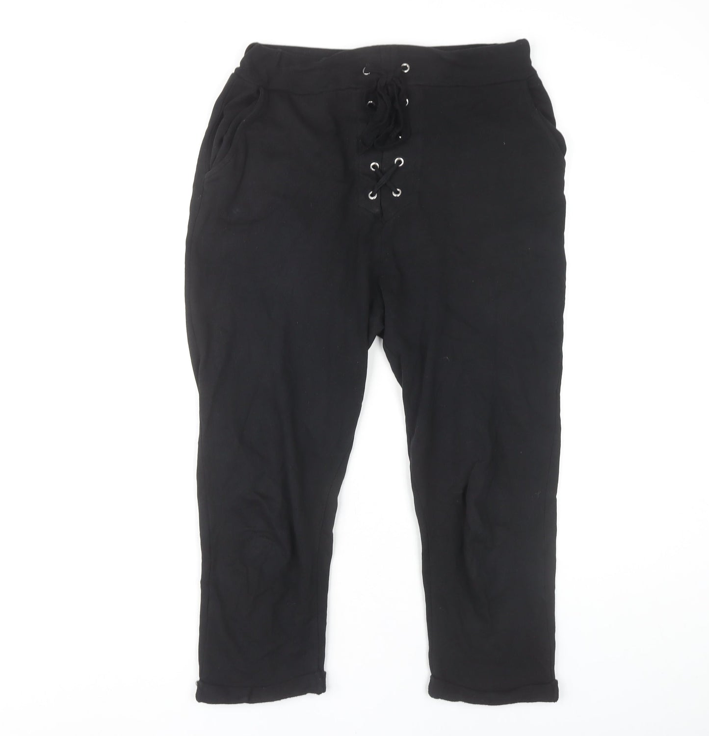 Zara Women's Black Jogger Trousers Size 28
