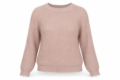 Front view of Forever 21 Women's Beige Pullover Knit Jumper M