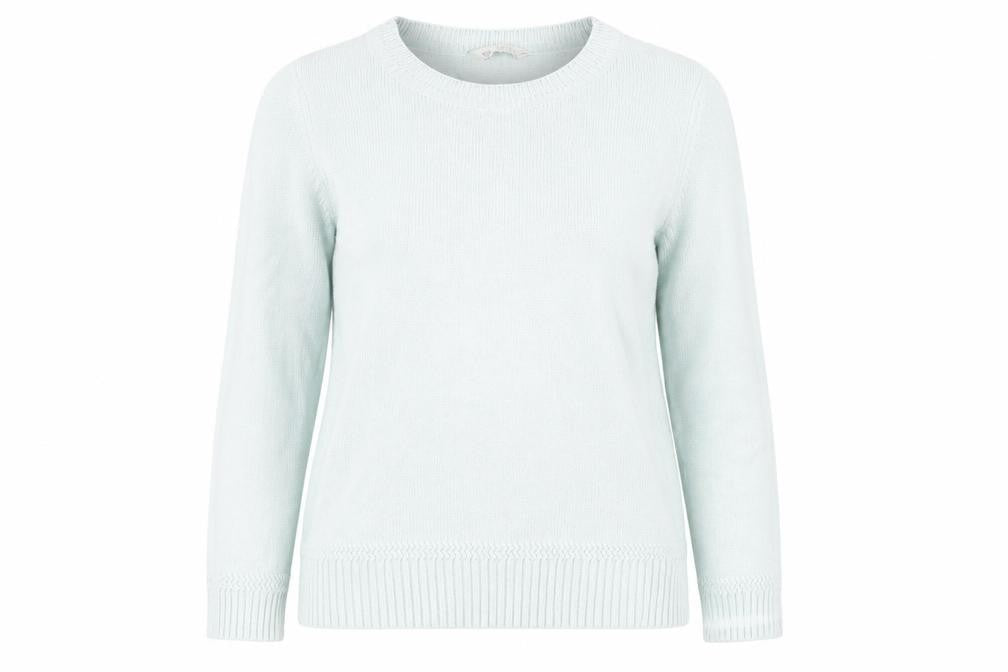 BHS Women's Blue Cotton Pullover Jumper Size 12
