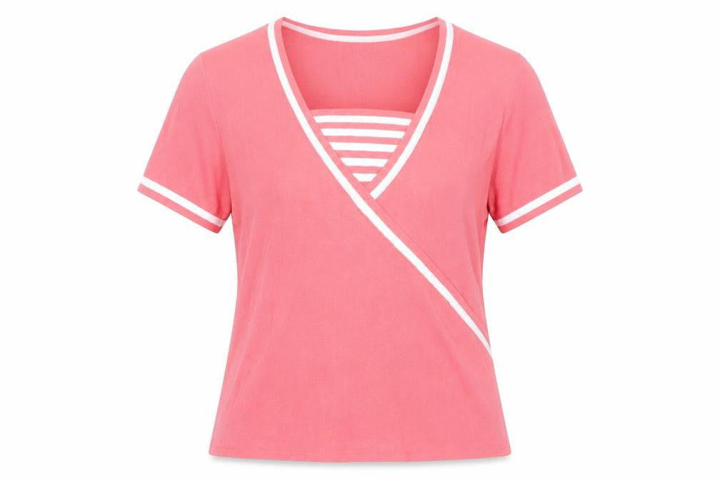 Avant Garde Women's Pink Wrap Top, Size M, Casual