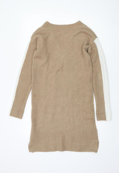 Back view of Next Women's Beige Tunic Jumper -, size 6