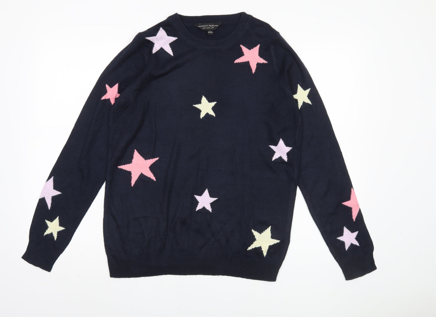 Dorothy Perkins Women’s Blue Star Pullover Jumper M