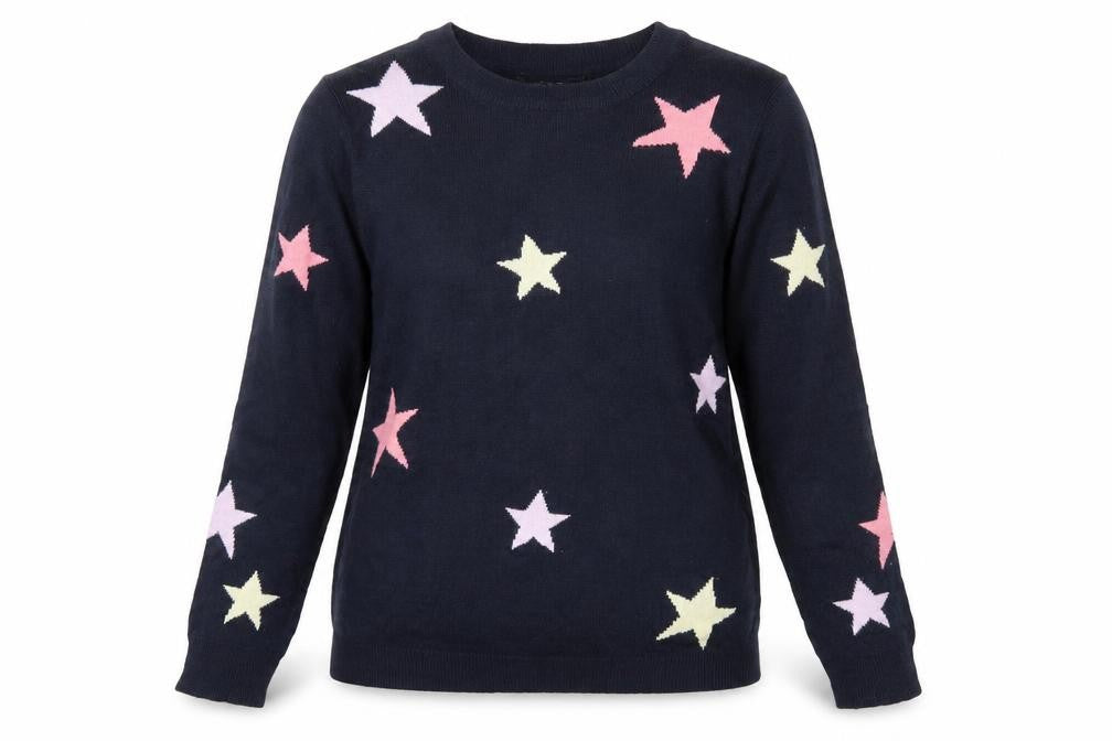 Dorothy Perkins Women’s Blue Star Pullover Jumper M