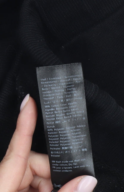 Close-up detail of NA-KD Women's Black Jogger Trousers, Small Size