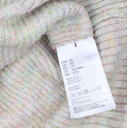 Close-up detail of H&M Women's Multicoloured XS jumper