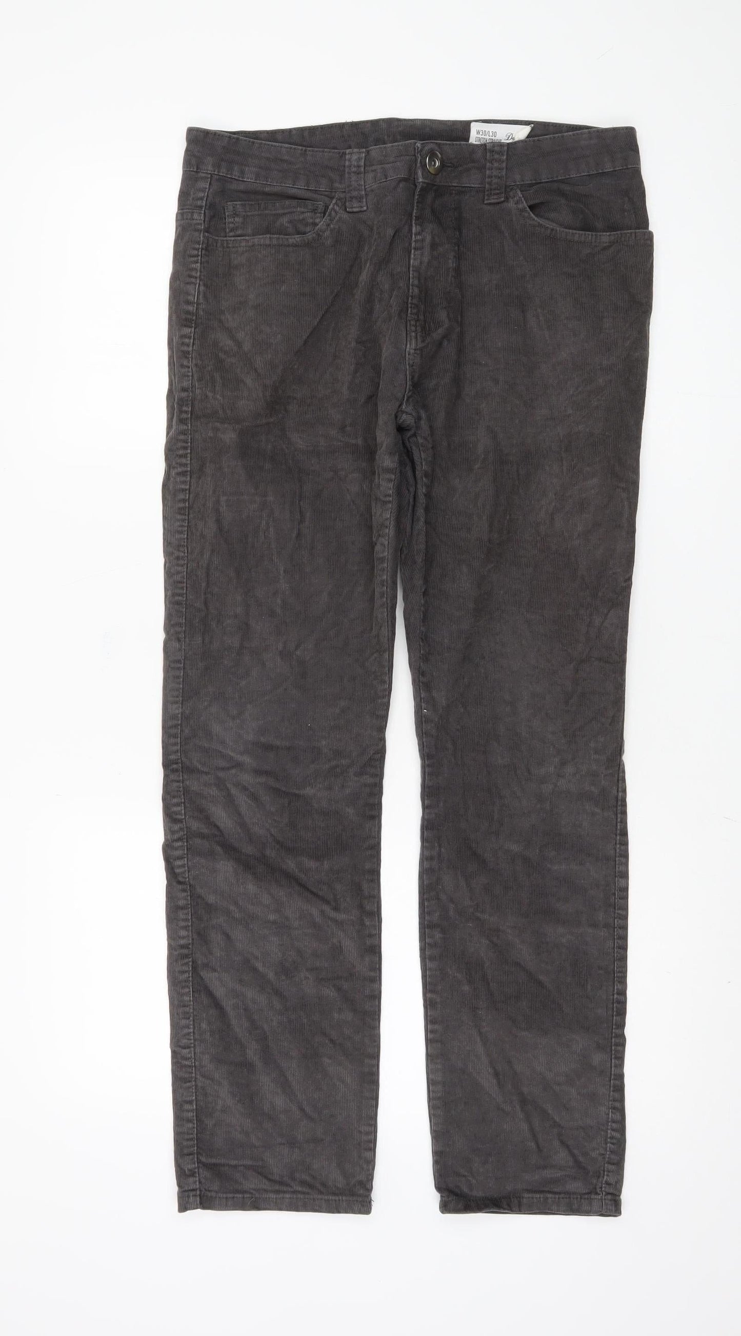 Denim Co. Men's Black Straight Trousers Size M