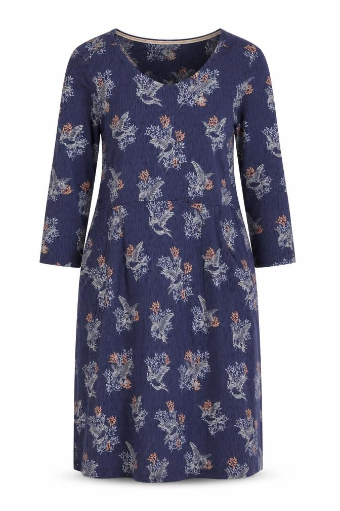 White Stuff Women's Blue Floral Dress Size 12