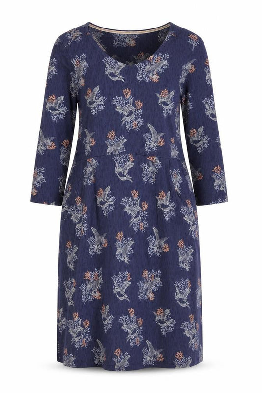White Stuff Women's Blue Floral Dress Size 12