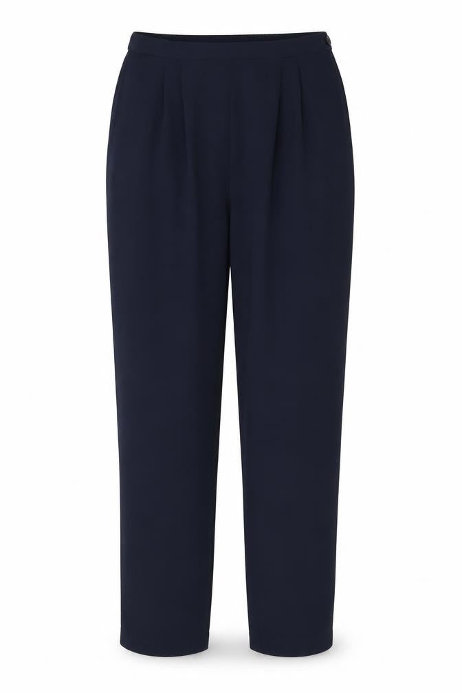 Frank Usher Women's Navy Trousers, Size 16, Elastic Waist