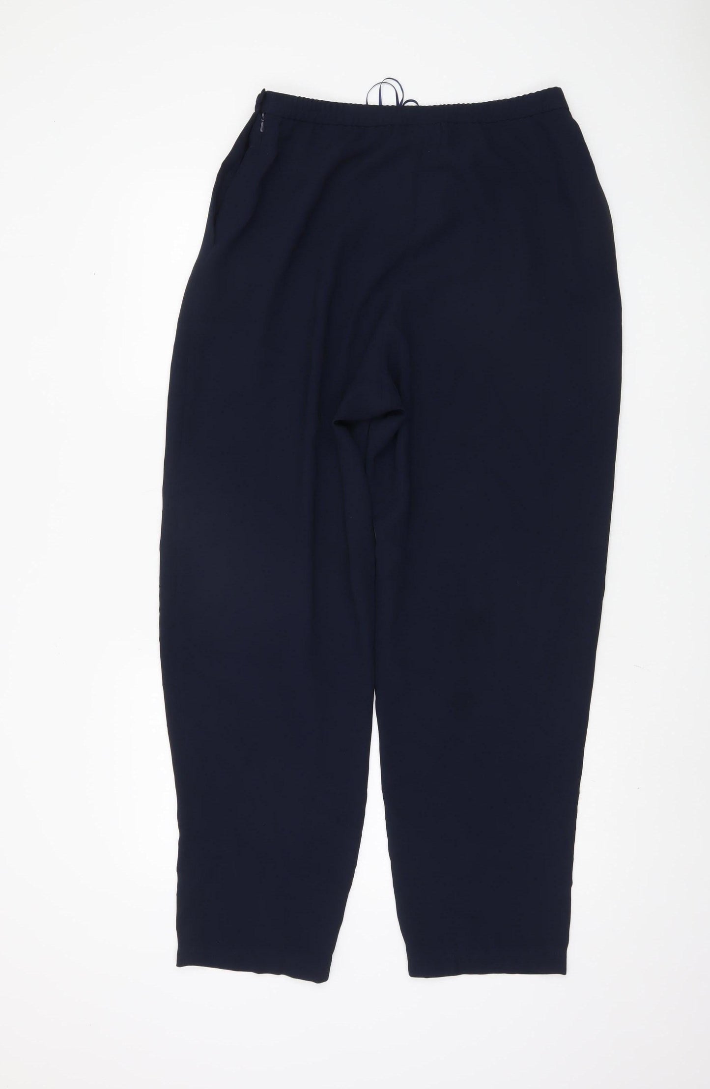 Frank Usher Women's Navy Trousers, Size 16, Elastic Waist