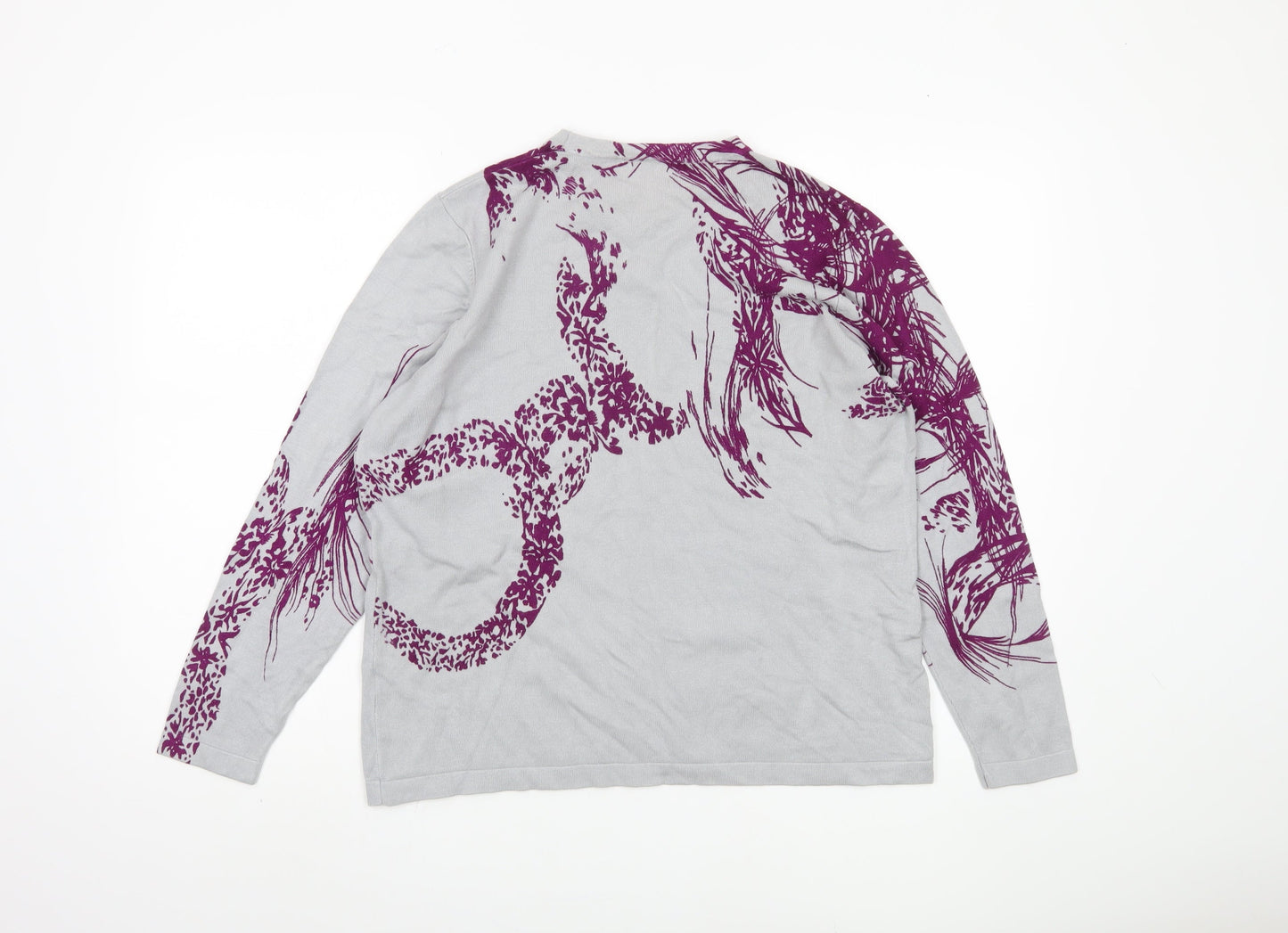 Alexara Women's Purple Floral Jumper L