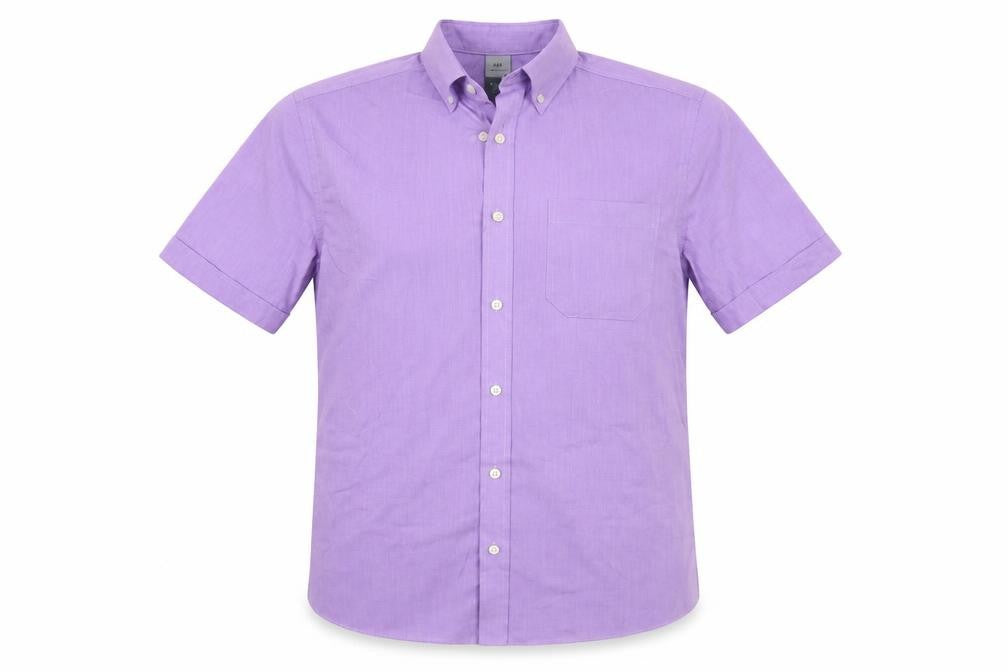 Atlantic Bay Men's Purple Short Sleeve Shirt S