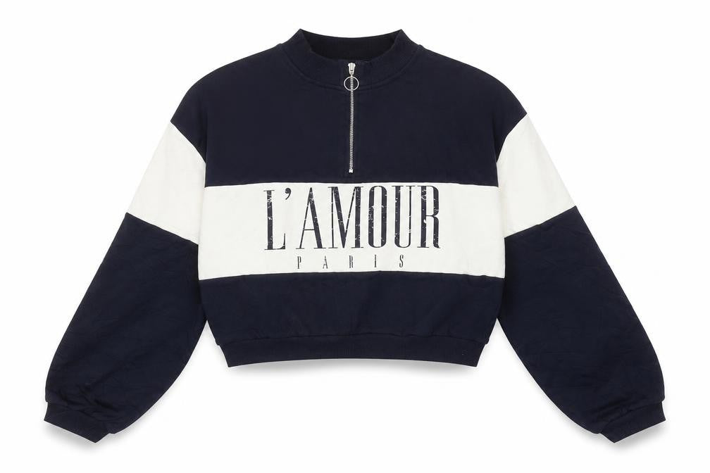 Candy Couture Girls Blue Full Zip Sweatshirt, 16 Years