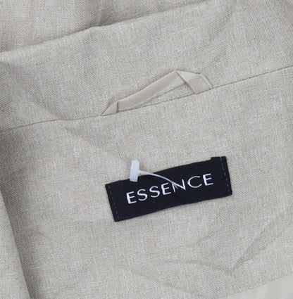 Close-up detail of Essence Women's Beige Blazer, size 18