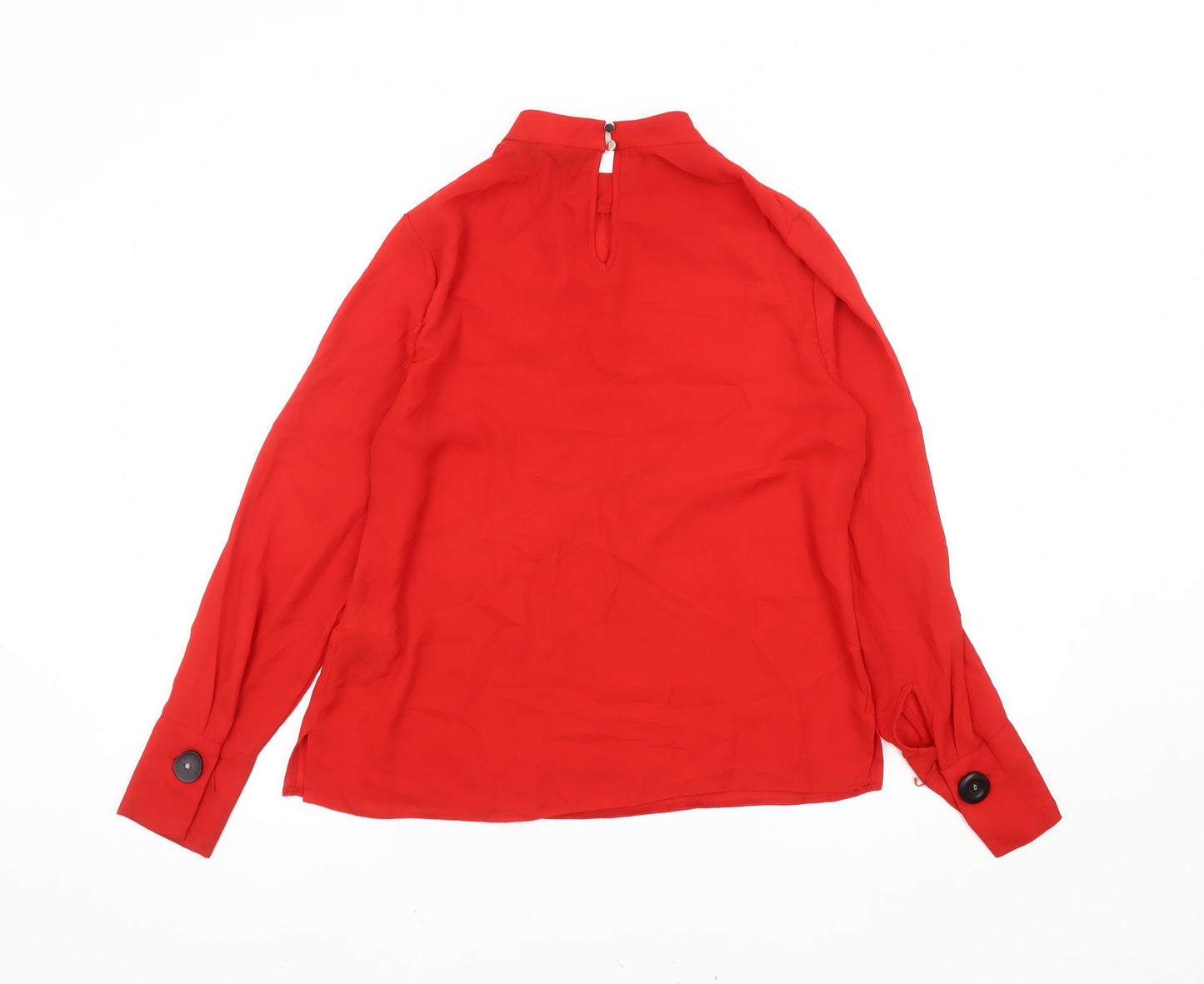 Dorothy Perkins Red High Neck Blouse, UK 12, Women's