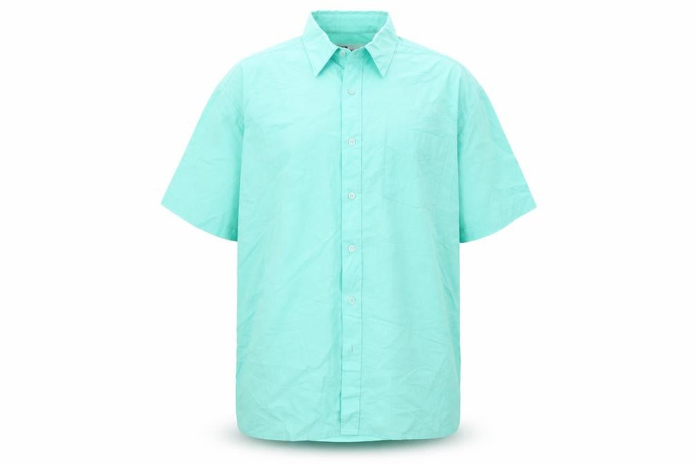 Harry Morgan Men's Blue Button-Up Shirt, L