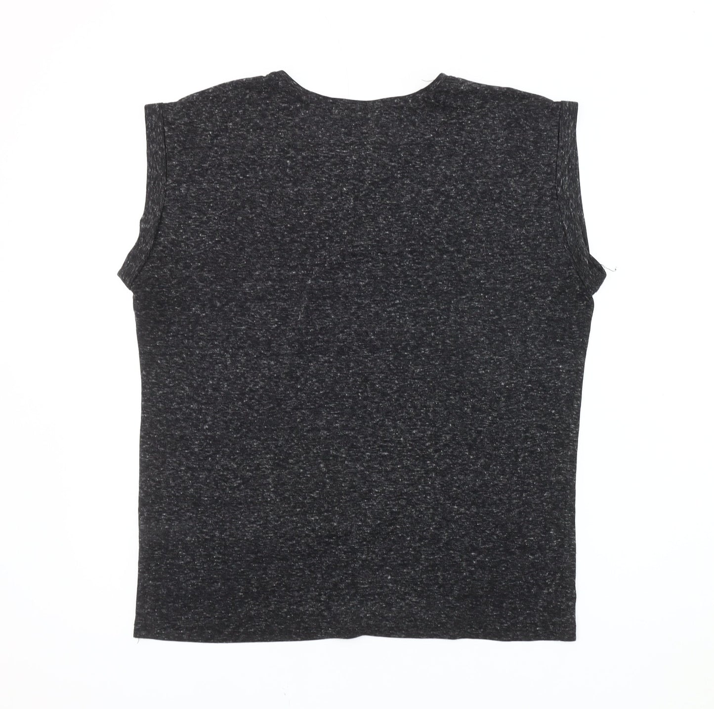 Disney Women’s Black Stitch T-Shirt, Size 14, Sleeveless