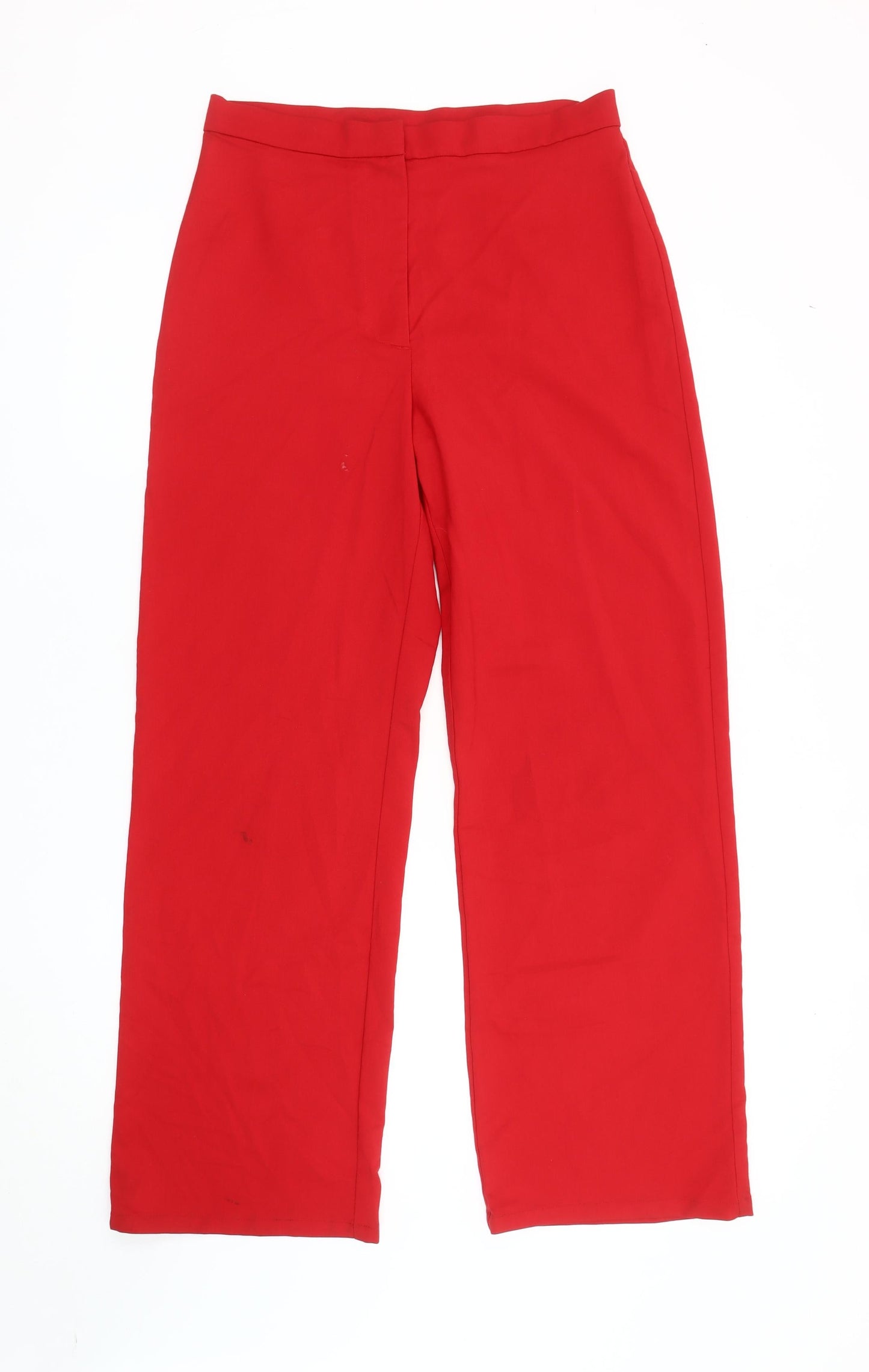 H&M Red Straight Trousers for Women Size 12