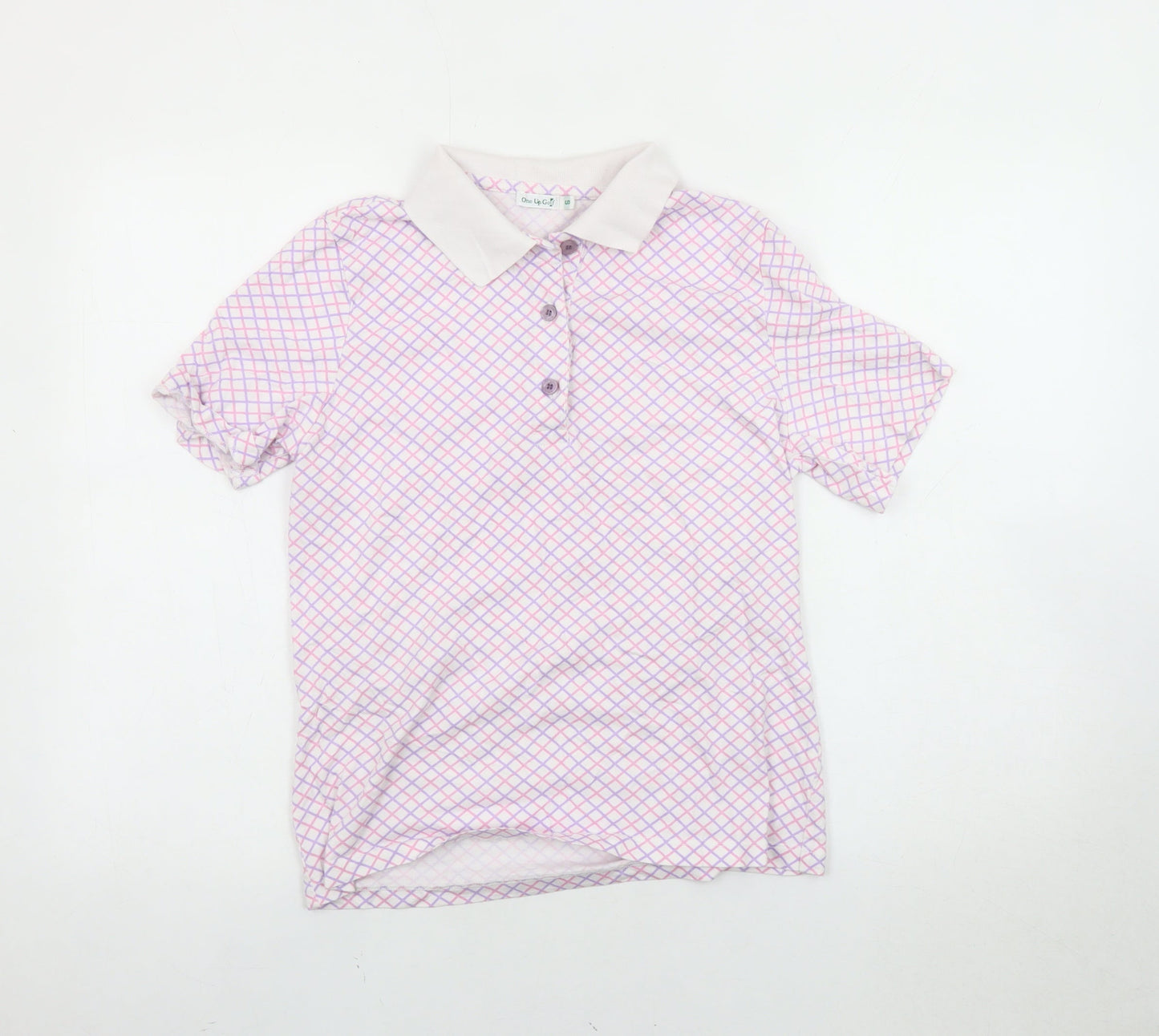 One Up Golf Men's Multicoloured Polo Shirt S