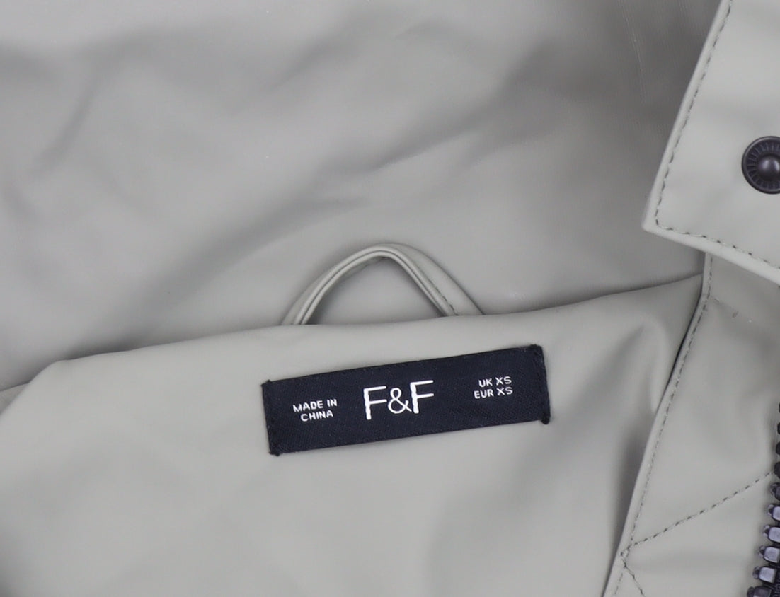 F&F Men's Green Waterproof Parka Jacket XS