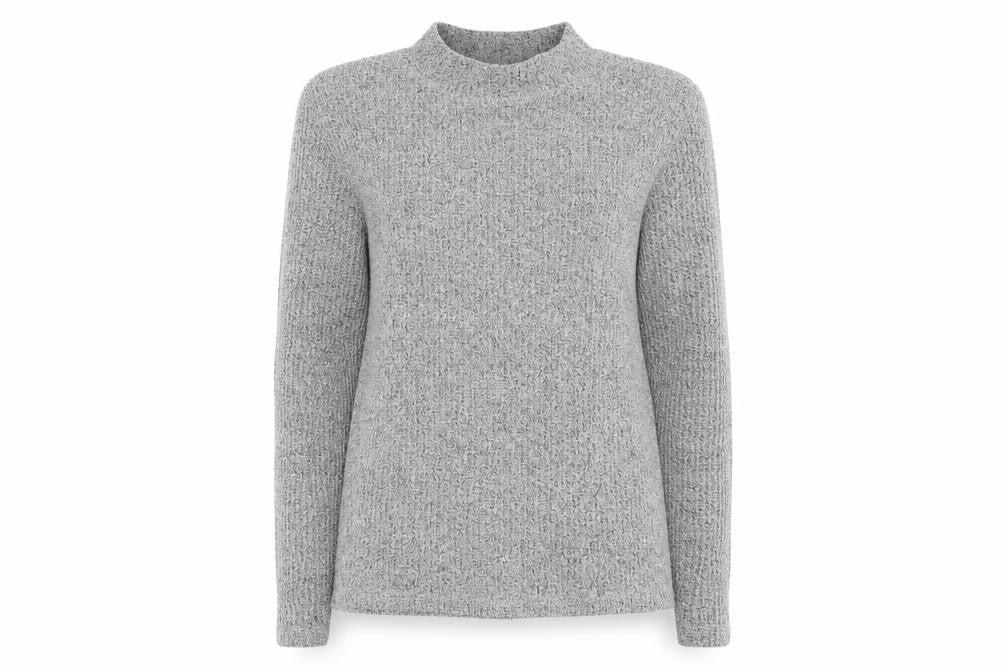 Dash Women's Grey Mock Neck Pullover Jumper Size 10