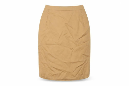 Front view of Eligoz Women's Beige Pencil Skirt, size 10