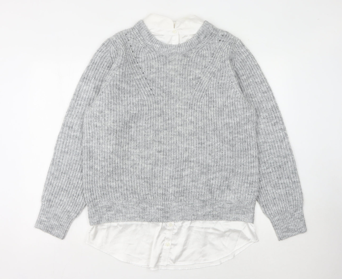 Next Women's Grey Knit Pullover Jumper M