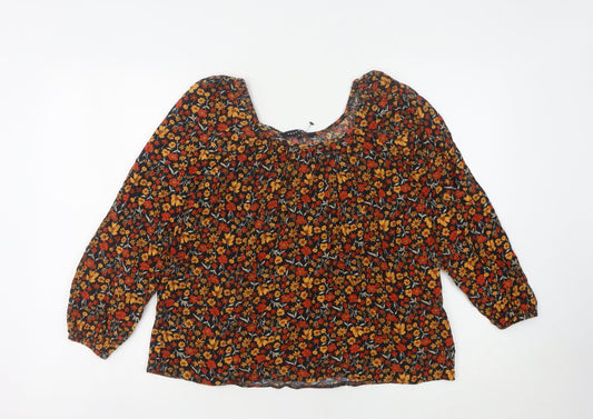 Peacocks Women's Multicoloured Floral Blouse Size 8