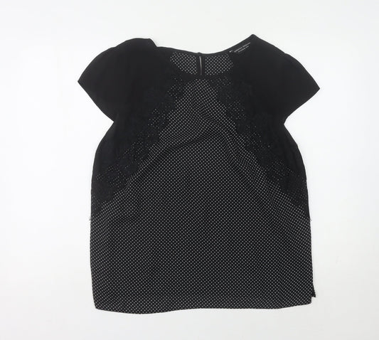 Dorothy Perkins Women’s Black Polka Dot Lace Blouse UK18