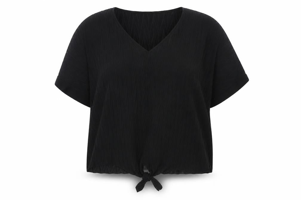 Studio Retail Womens Black V-Neck Top Size 18