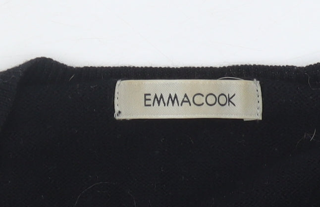 Emma Cook Women's Black Floral Jumper Size 10
