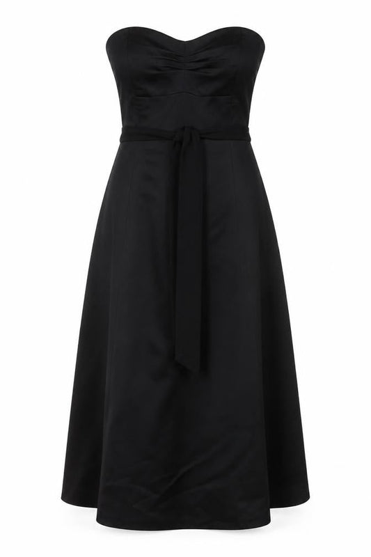 Front view of Coast Women's, size 8, Black Strapless Formal Gown