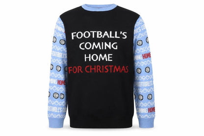 Front view of F&F Men's Black 2XL Pullover Christmas Jumper