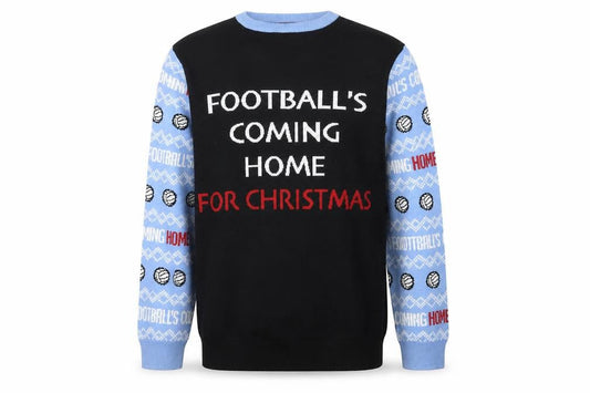 Front view of F&F Men's Black 2XL Pullover Christmas Jumper