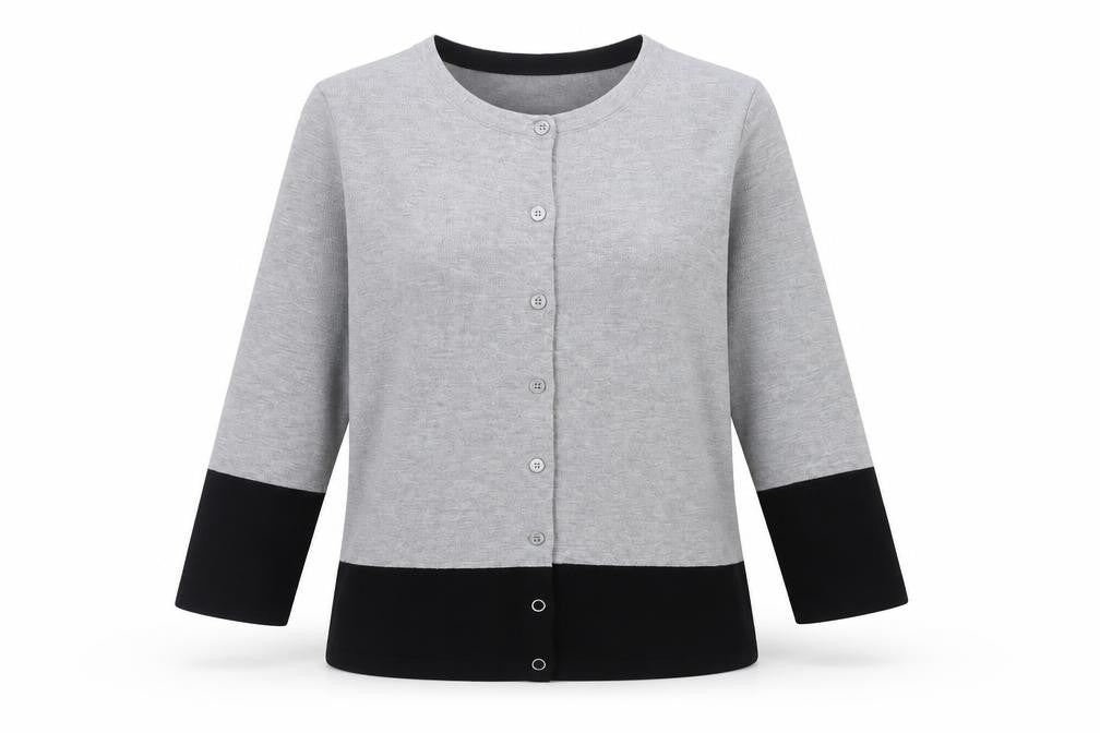 M&Co Womens Grey Cardigan Size 12, 3/4 Sleeve