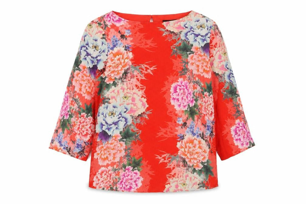 Wallis Women's Multicoloured Floral Tunic Blouse Size 14