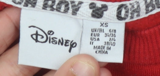 Disney Women’s Red XS Mickey Mouse Sweatshirt