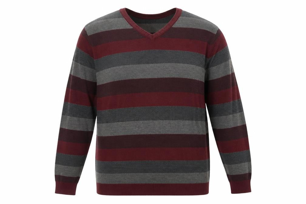 M&Co Men's Multicoloured Striped Pullover Jumper 2XL