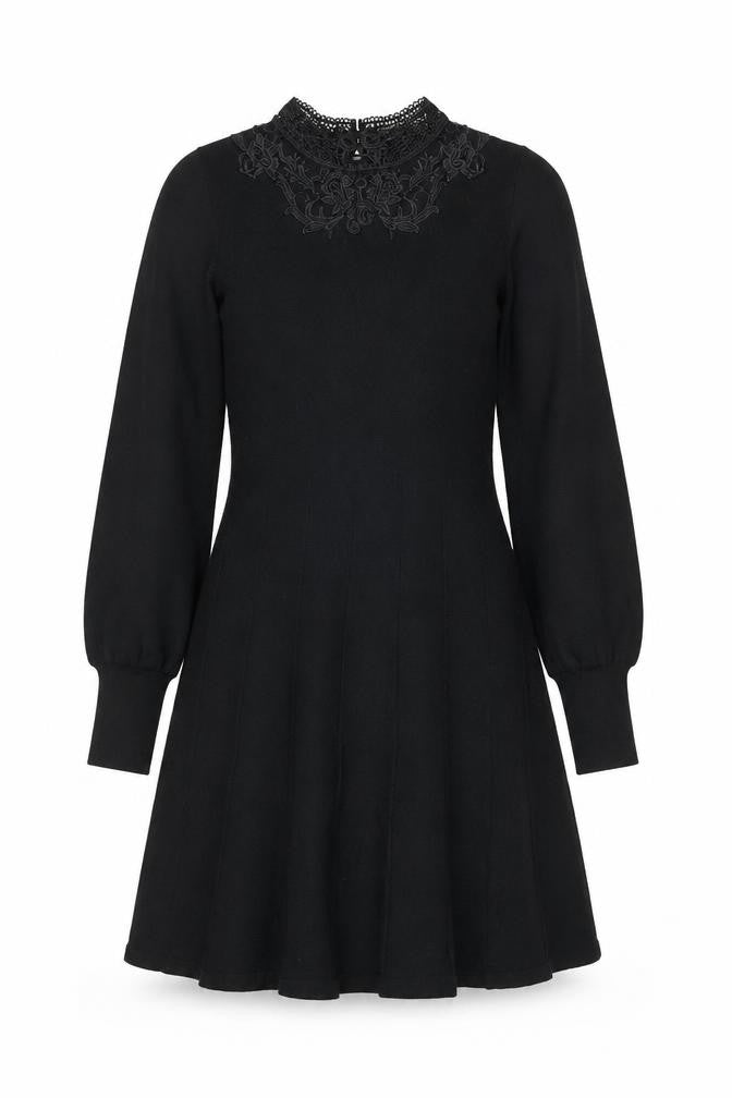 Oasis Women's Black Dress, Size S, Long Sleeve