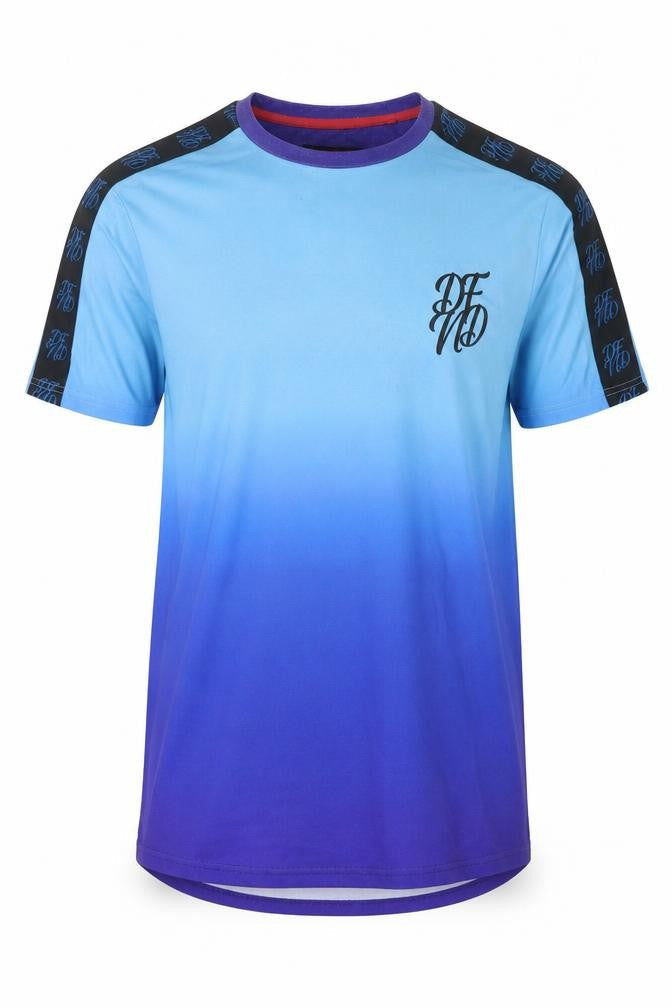 DFND Men's Blue Graphic Print T-Shirt Size L