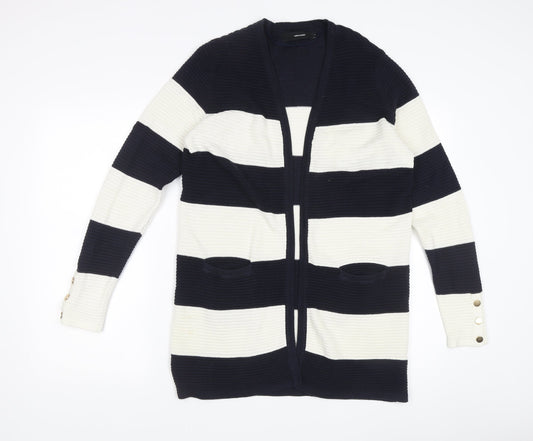 Vero Moda Women's Multicoloured Striped Open Front Cardigan M
