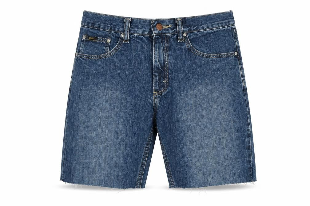 Lee Men's Blue Denim Relaxed Fit Shorts 2XL