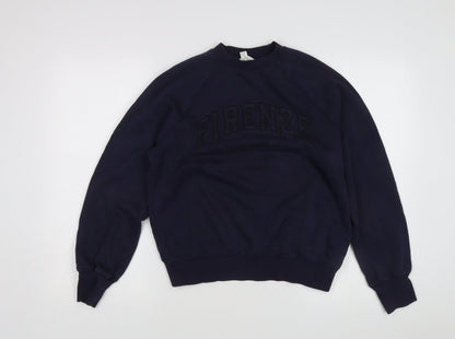 H&M Womens Blue Firenze Sweatshirt, Size 14