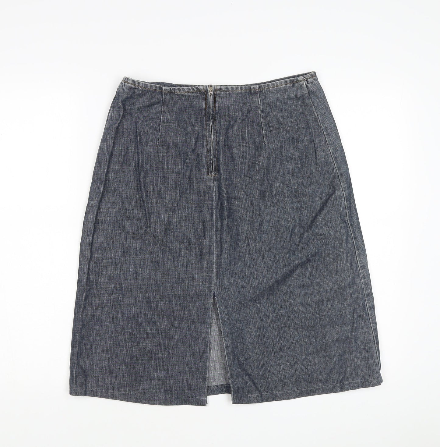 Divided Women's Blue Denim Skirt, M, Knee Length
