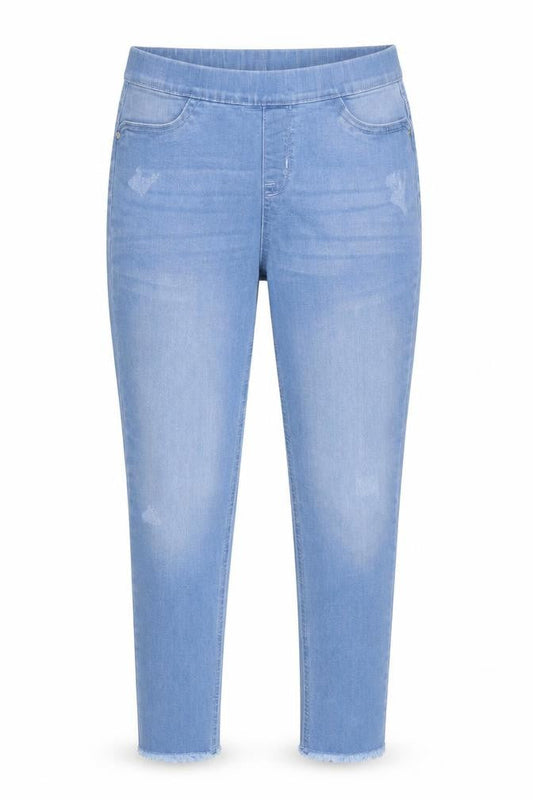 Denim Co. Women's Blue Jegging Skinny Elastic Waist Trousers
