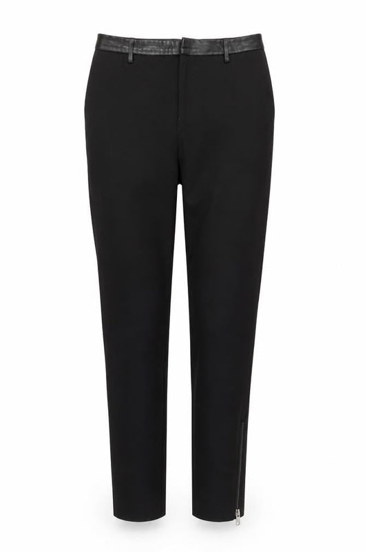 Diesel Women's Black Ankle Trousers, Size 27, Slim Fit